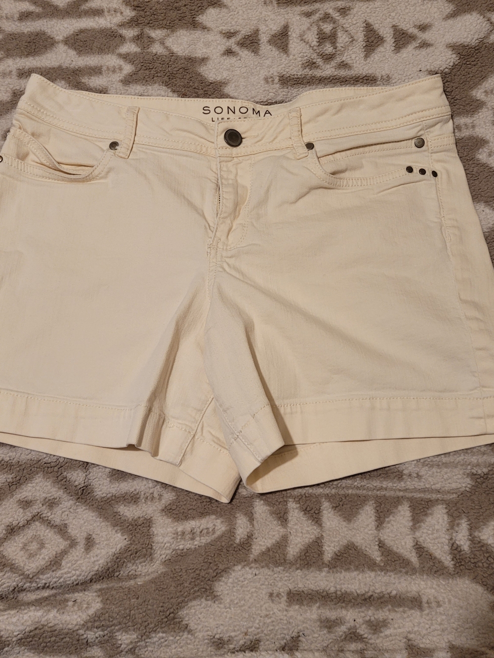 SONOMA Light Cream Women's Denim Shorts